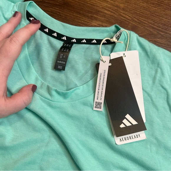 adidas Men's Essentials Feelready Training T-Shirt in Teal Green Size 2XL - Picture 4 of 4